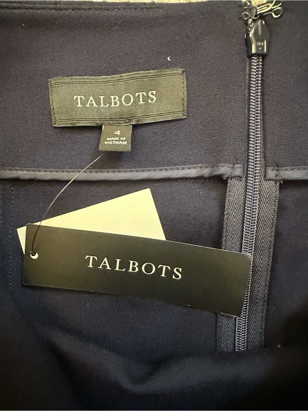 NWT Talbots Navy Pencil Skirt Ponte Stretch - Picture 4 of 5